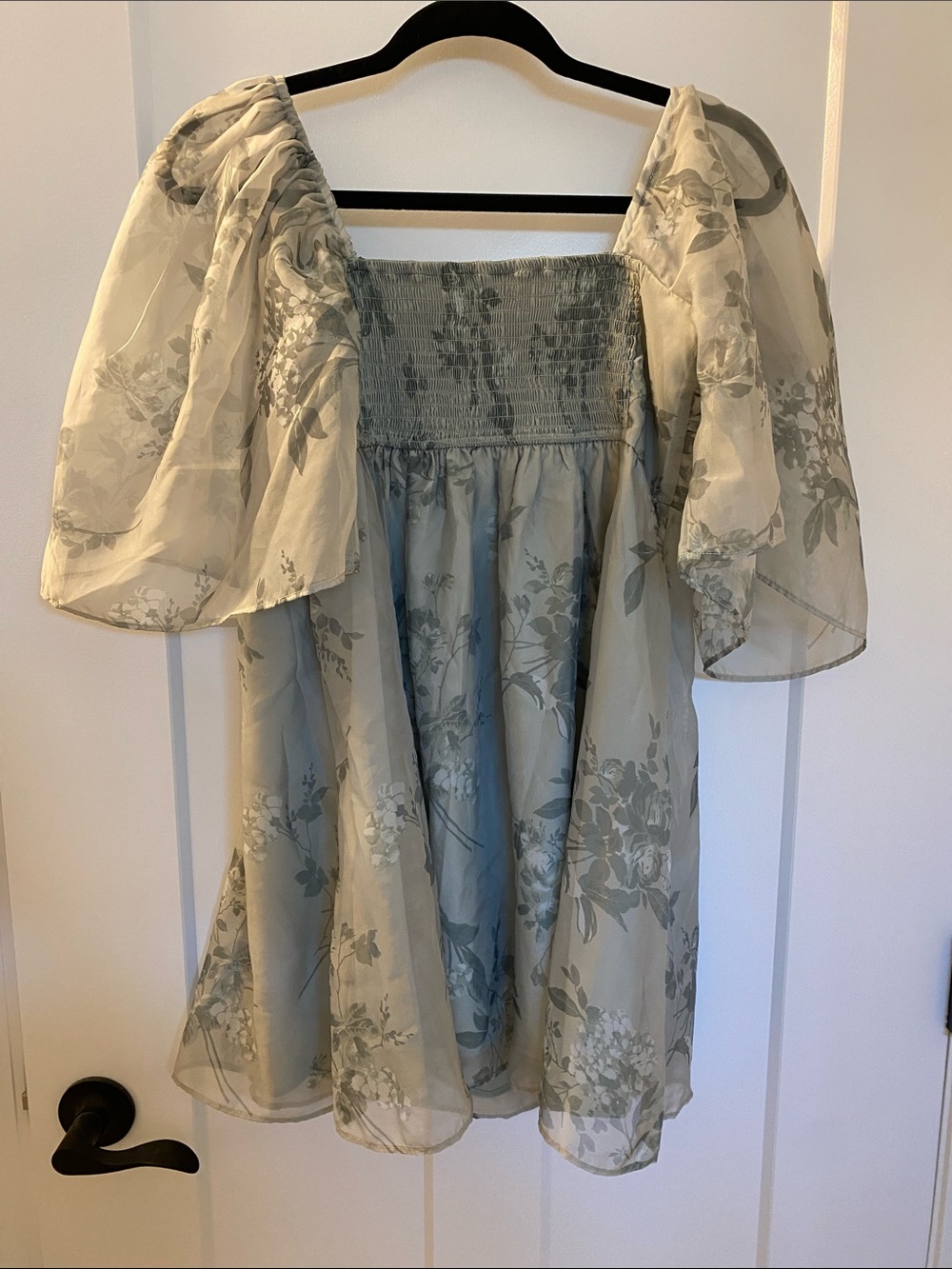 Abercrombie & Fitch Light Sage Floral Mini Dress - Picture 3 of 3